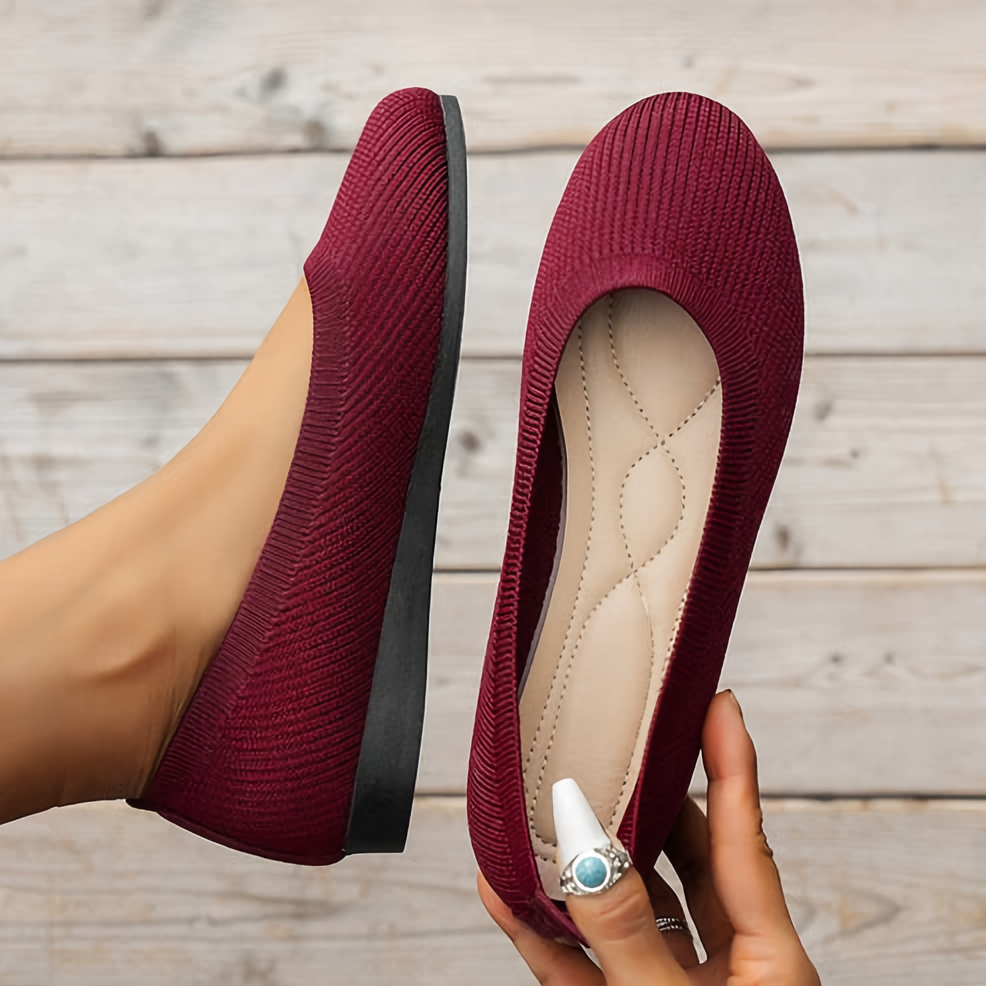 Chaussures Ballerines Femme - Respirantes - Confort Semelle Coussinée - Style Décontracté