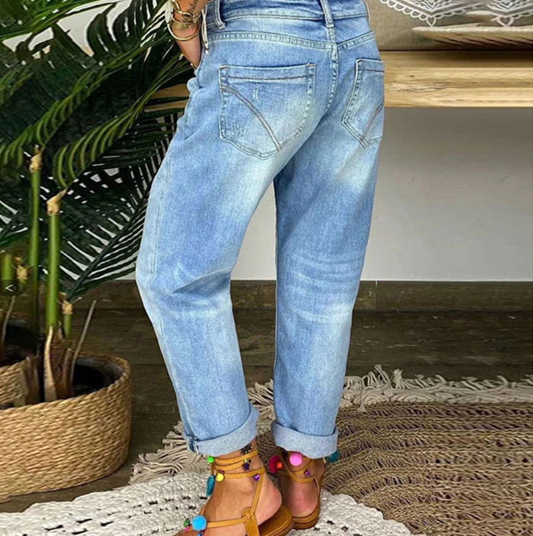 Dorthe - Jean aéré de haute qualité pour l'été