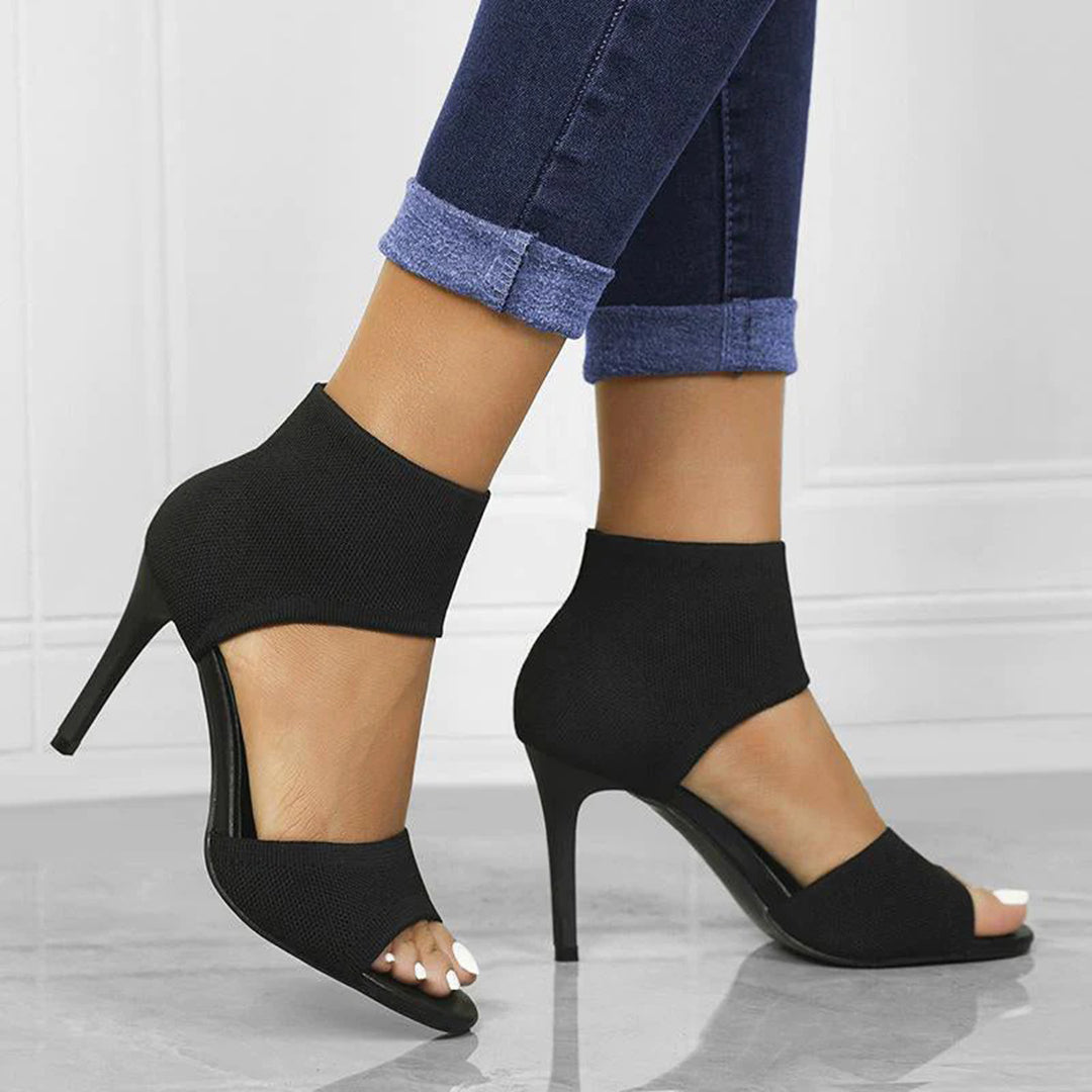 Sandales à Talons Hauts Femme - Bout Ouvert - Cheville Ajustée - Élégantes et Modernes