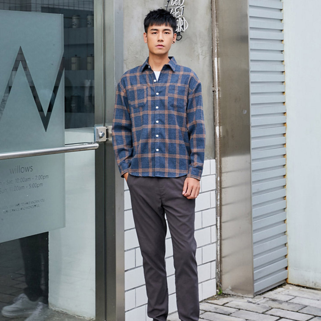 Jules - Chemise décontractée à carreaux pour homme