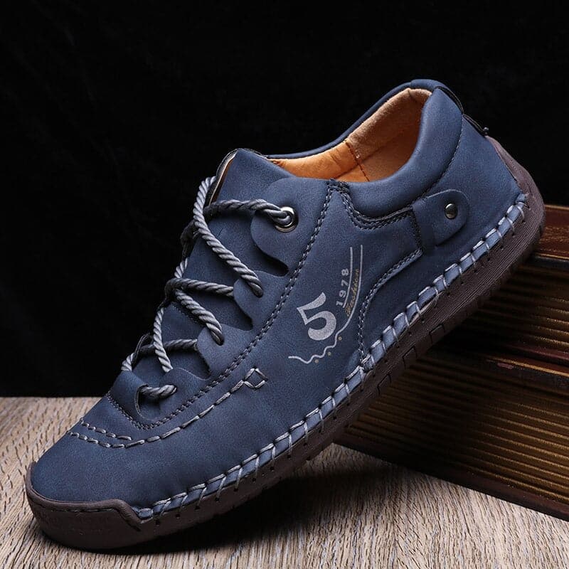 Johan - Chaussures d'entraînement en cuir élégantes et confortables avec plateforme plate
