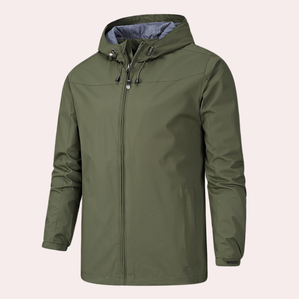 Veste coupe-vent homme – Coupe droite – Légère et déperlante – Capuche ajustable