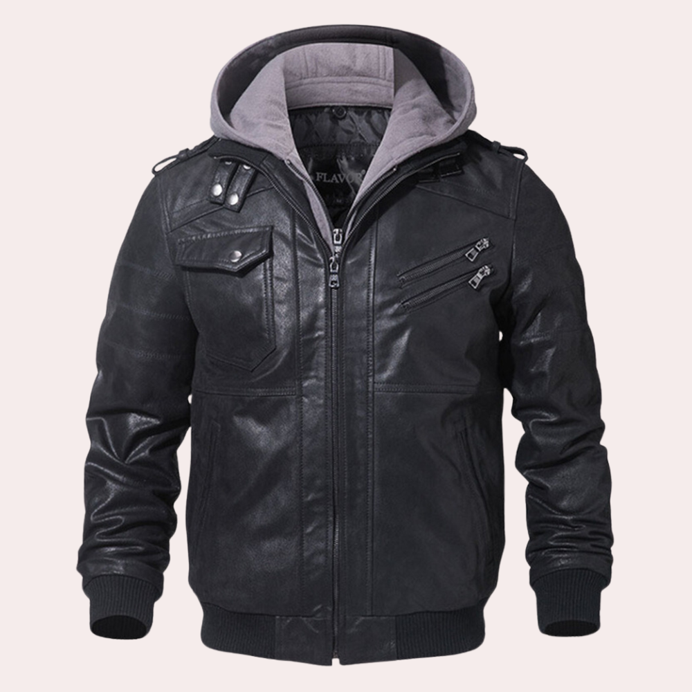 Veste à capuche homme – Coupe structurée – Doublure matelassée – Poches zippées