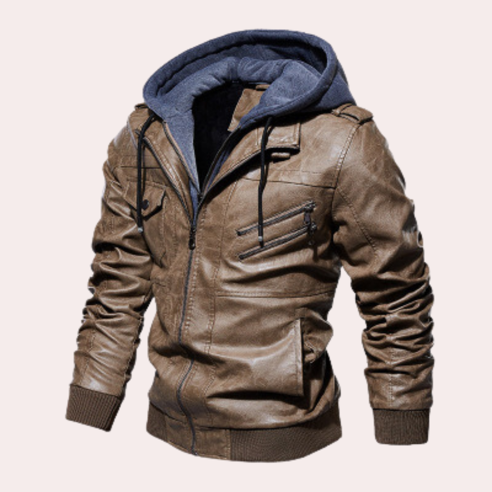 Veste à capuche homme – Coupe structurée – Doublure matelassée – Poches zippées