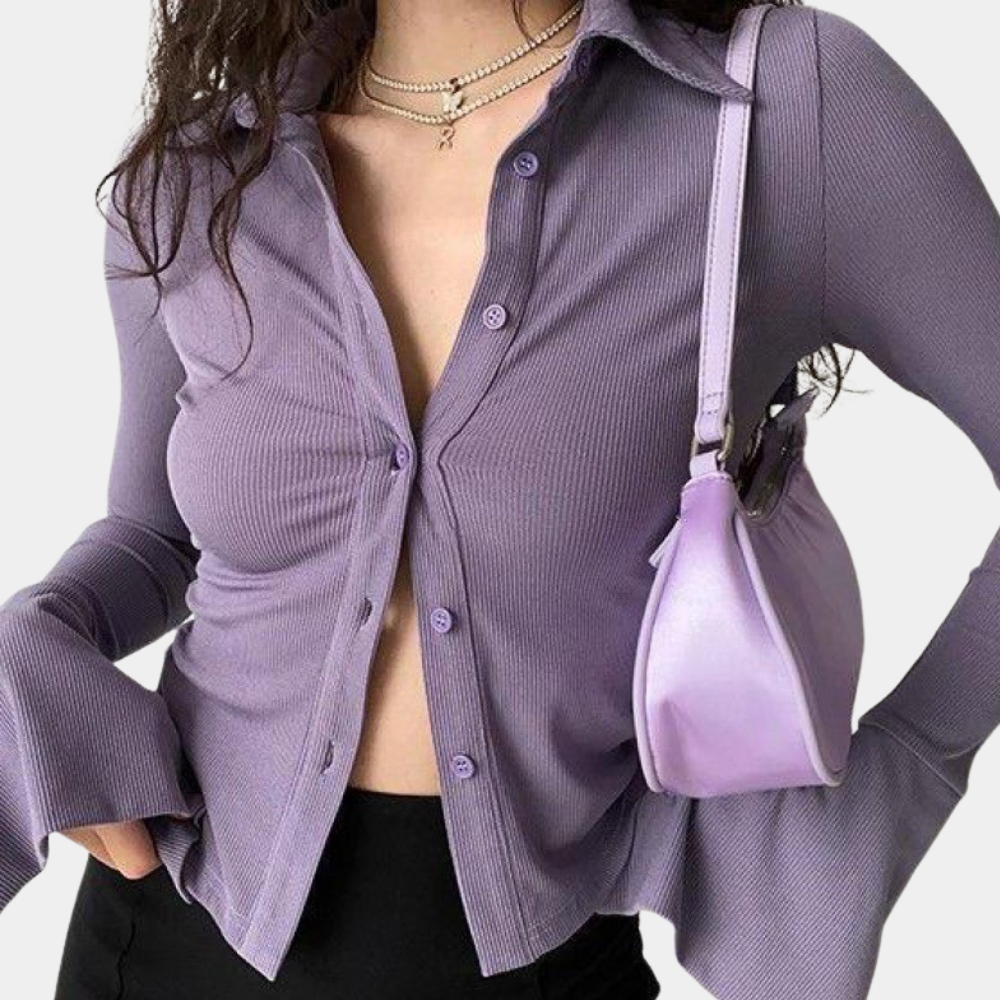Cardigan Femme - Maille Côtelée - Boutonné - Manches Longues - Ajusté et Élégant