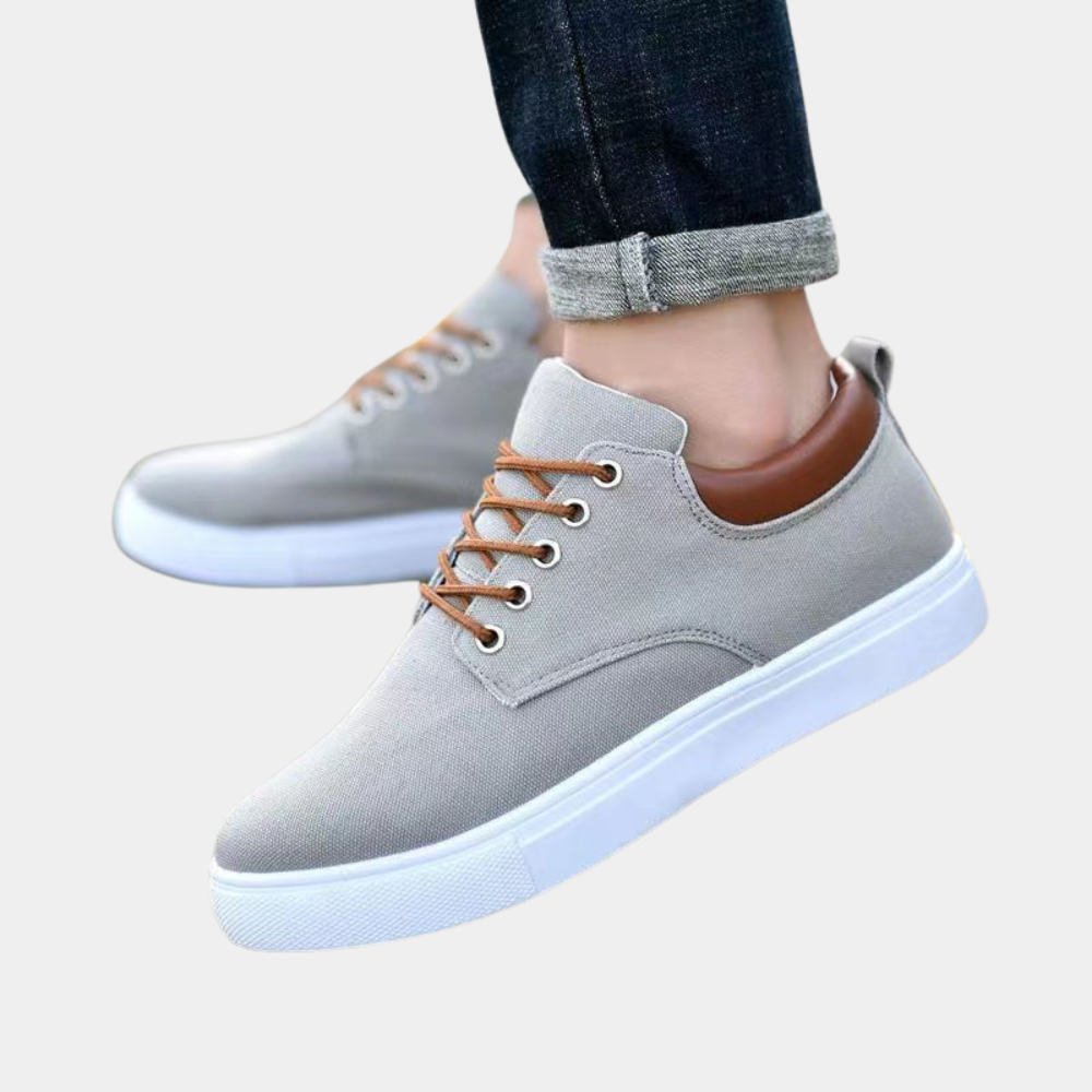 Chaussures basses homme – Tissu respirant – Semelle crantée – Design à lacets confortable