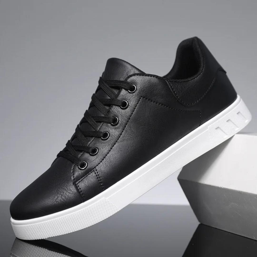 Baskets Homme - Cuir Synthétique - Confort Lacets - Semelle Antidérapante