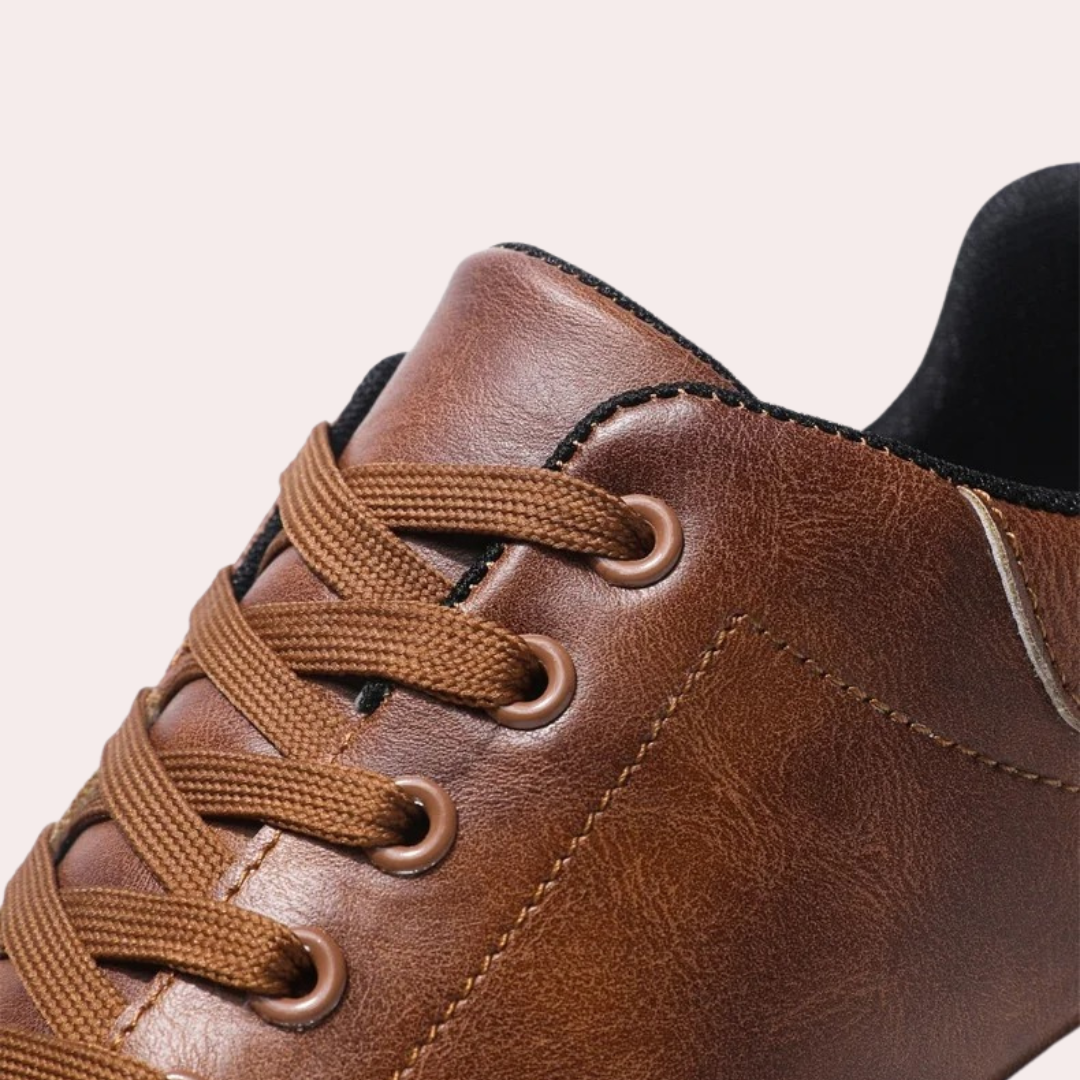 Baskets Homme - Cuir Synthétique - Confort Lacets - Semelle Antidérapante