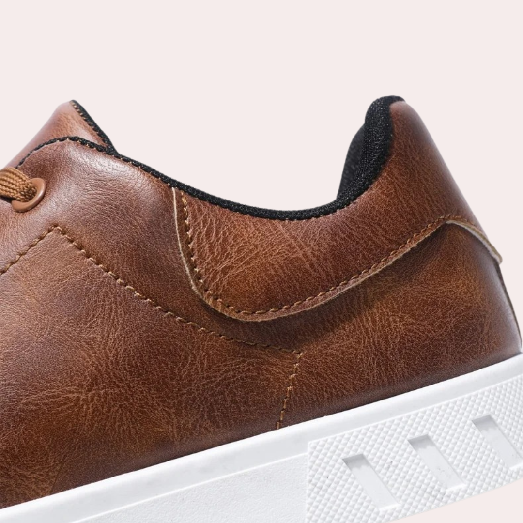 Baskets Homme - Cuir Synthétique - Confort Lacets - Semelle Antidérapante