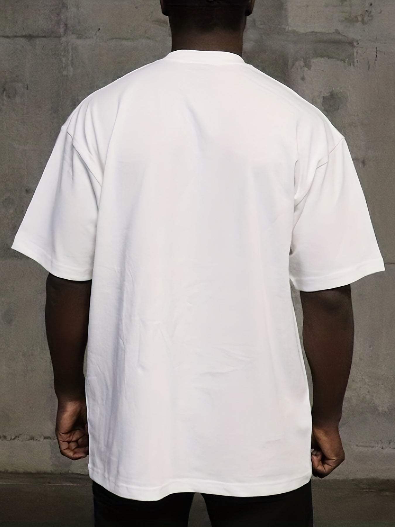 T-shirt Homme - Col Rond - Manches Courtes - Coupe Ample - Style Minimaliste