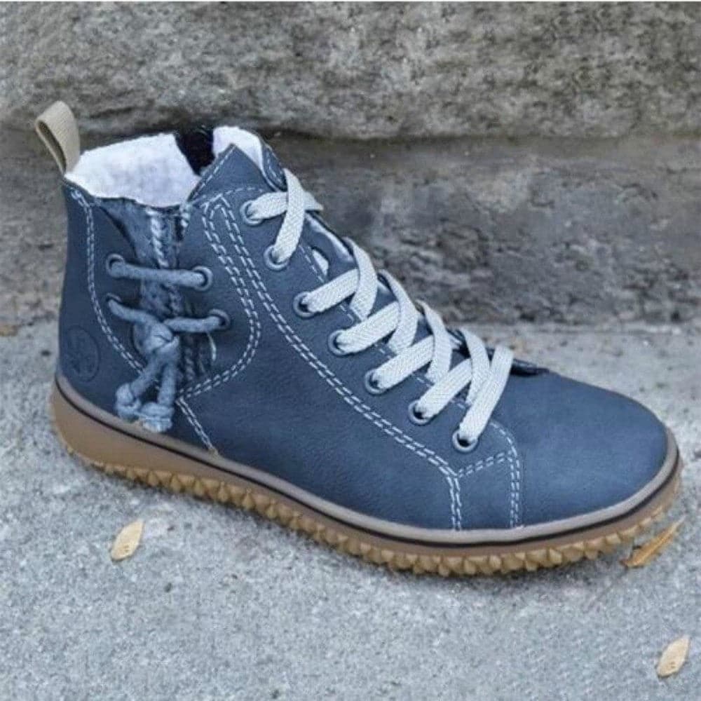 Baskets montantes femme - Doublure chaude - Semelle en caoutchouc antidérapante - Style casual