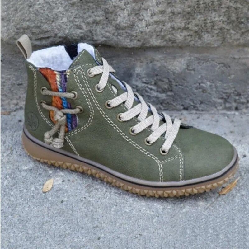 Baskets montantes femme - Doublure chaude - Semelle en caoutchouc antidérapante - Style casual