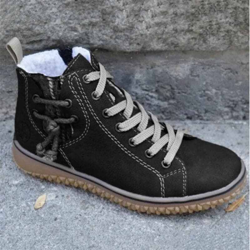 Baskets montantes femme - Doublure chaude - Semelle en caoutchouc antidérapante - Style casual