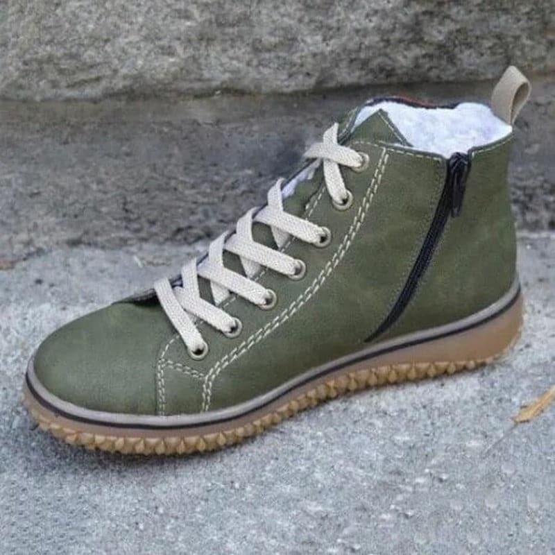 Baskets montantes femme - Doublure chaude - Semelle en caoutchouc antidérapante - Style casual