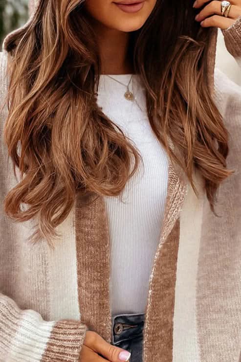 Cardigan élégant en velours peluche double face pour femme