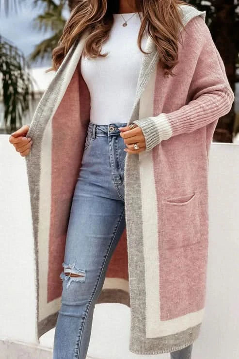 Cardigan élégant en velours peluche double face pour femme