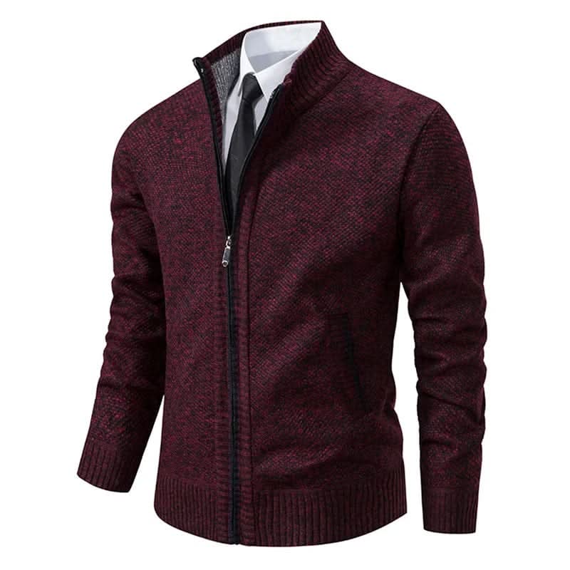 Cardigan Chic à Fermeture Éclair, Élégant et Pratique pour Hommes