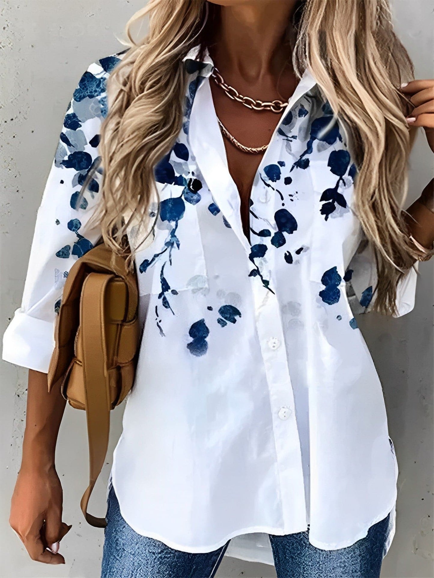 Iva - Blouses blanches de haute qualité avec de beaux motifs