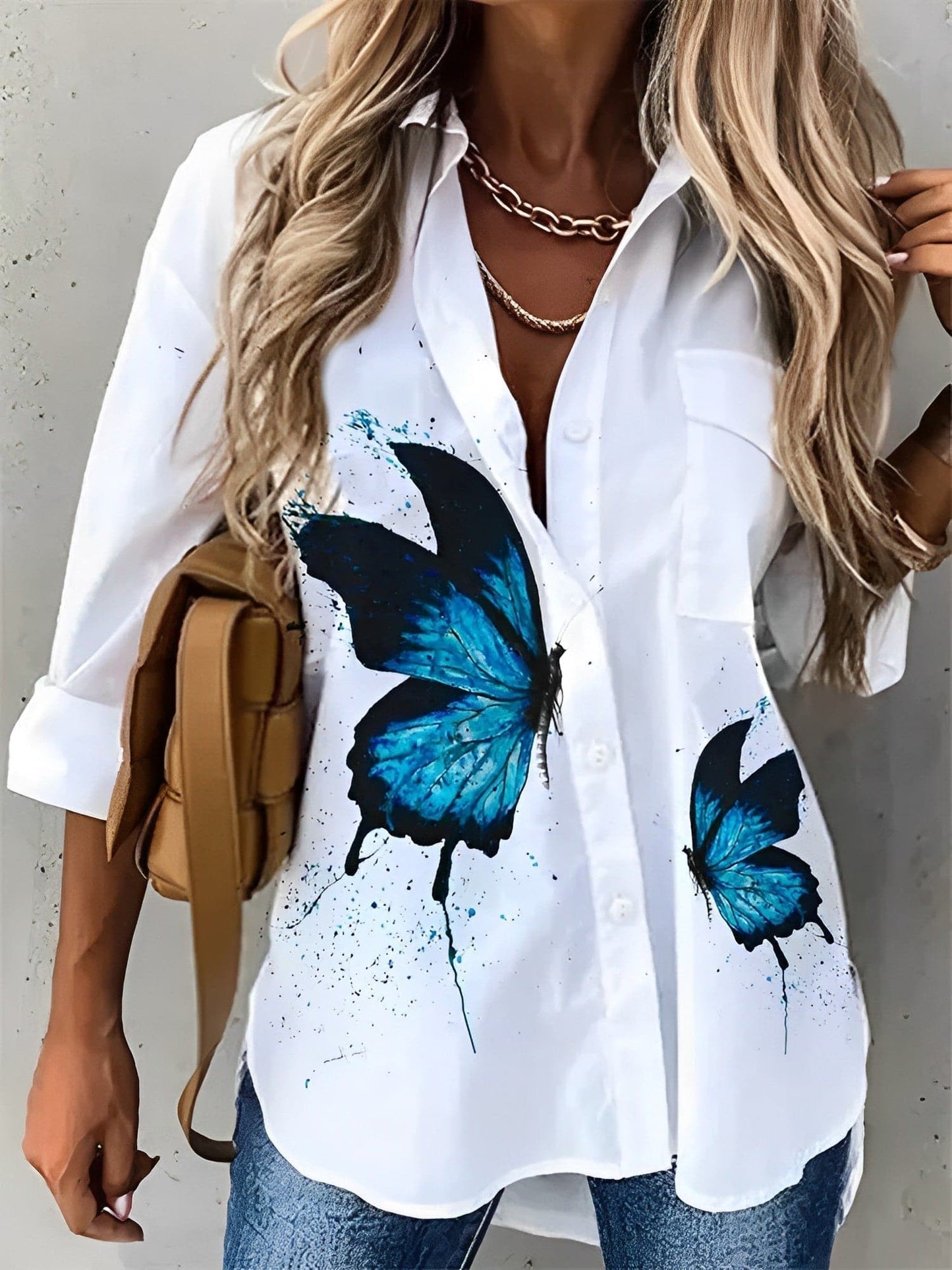 Iva - Blouses blanches de haute qualité avec de beaux motifs