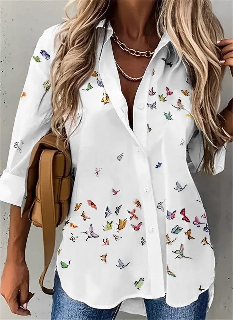 Iva - Blouses blanches de haute qualité avec de beaux motifs