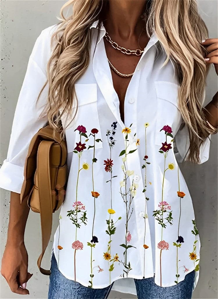 Iva - Blouses blanches de haute qualité avec de beaux motifs