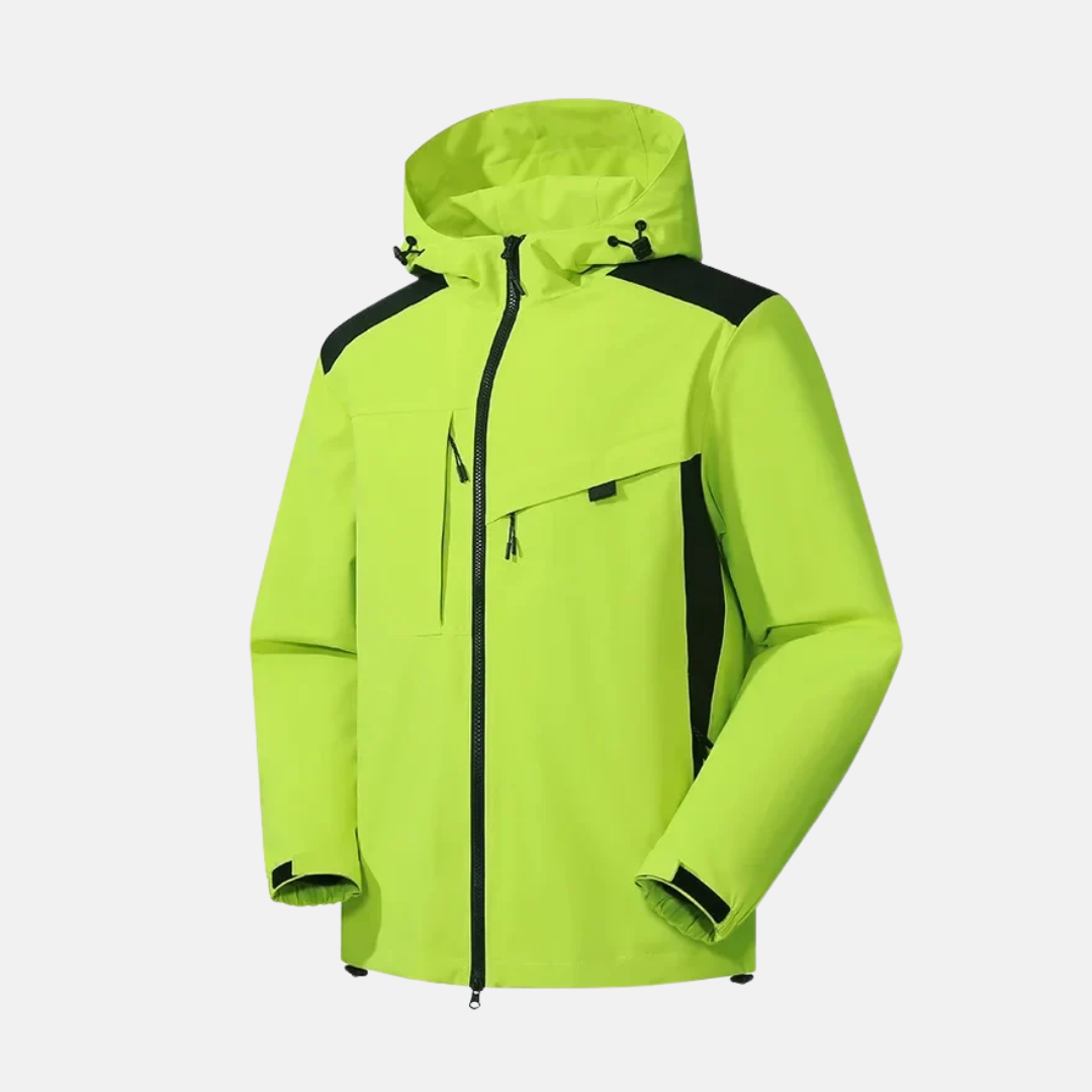 Homme Veste - Tissu Tissé - Coupe Décontractée - Capuche Col Montant - Manches Longues Ajustables