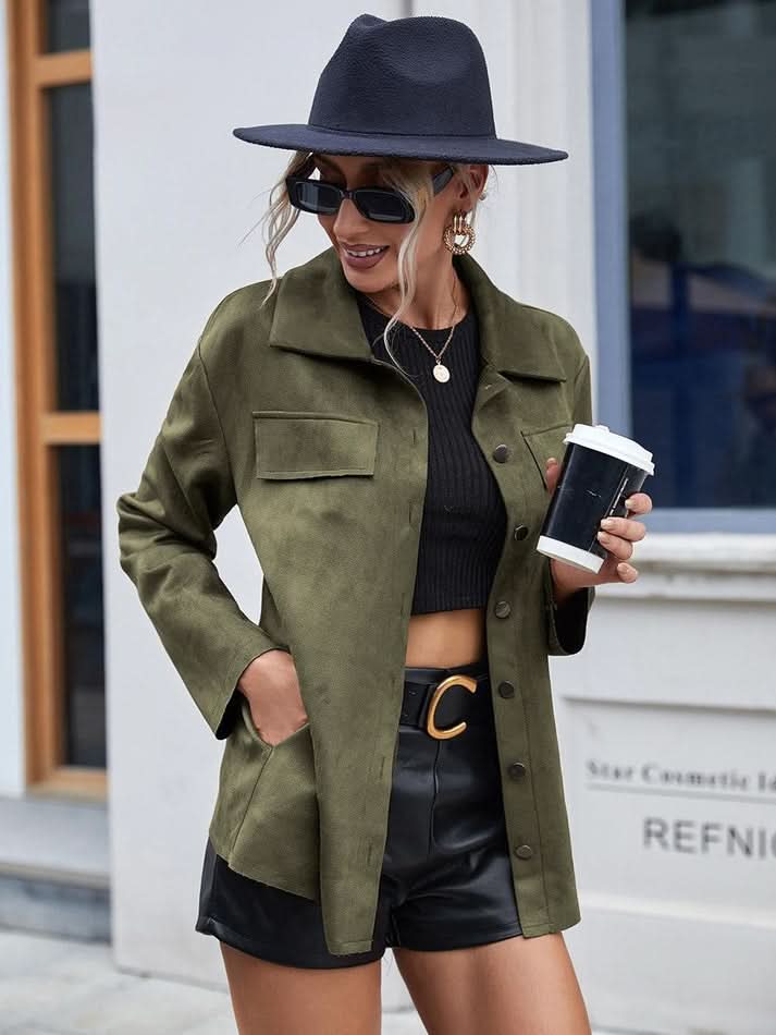 Veste élégante en similicuir pour femme