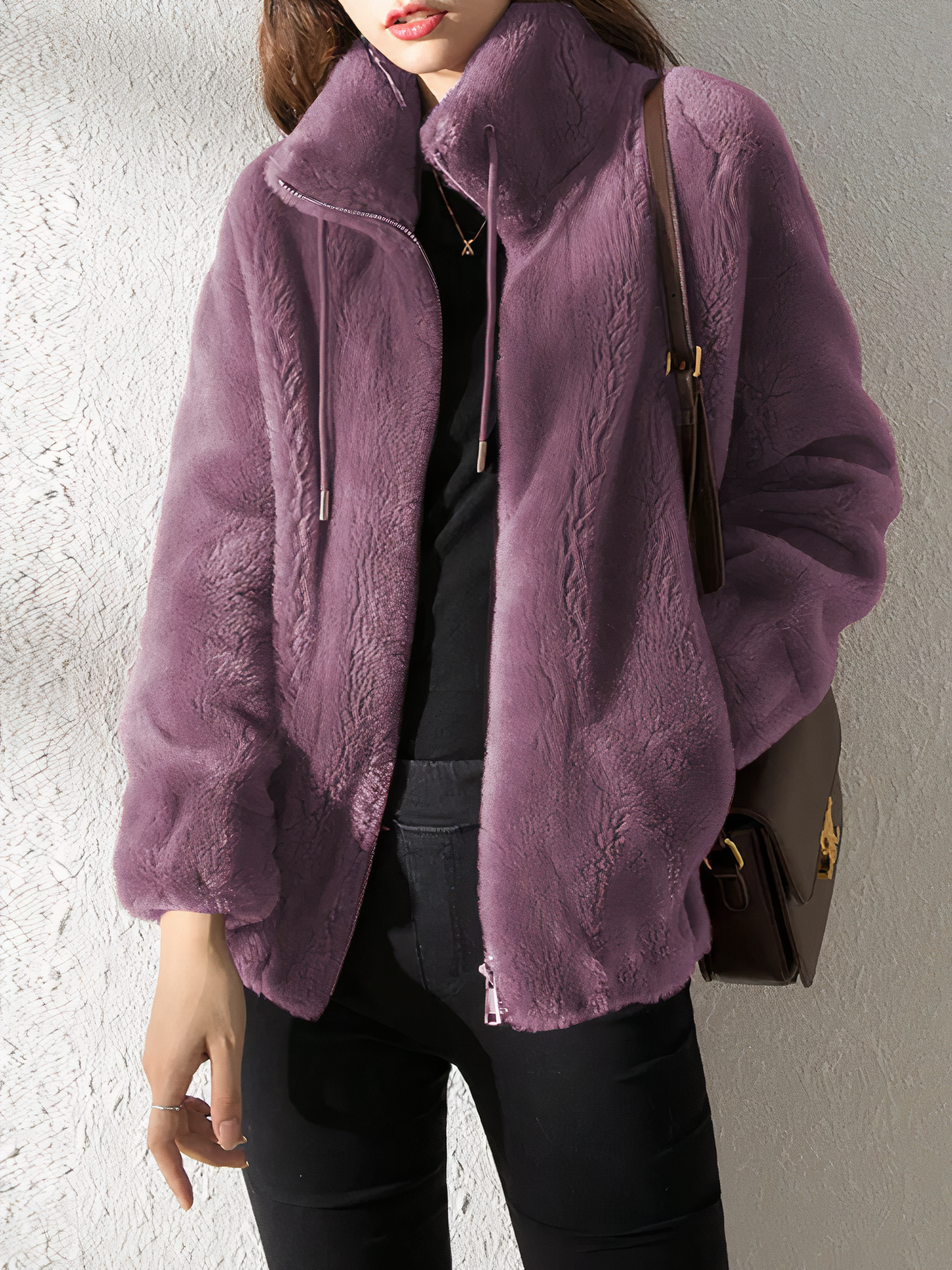 Manteau polaire élégant, surdimensionné et chaud pour femme