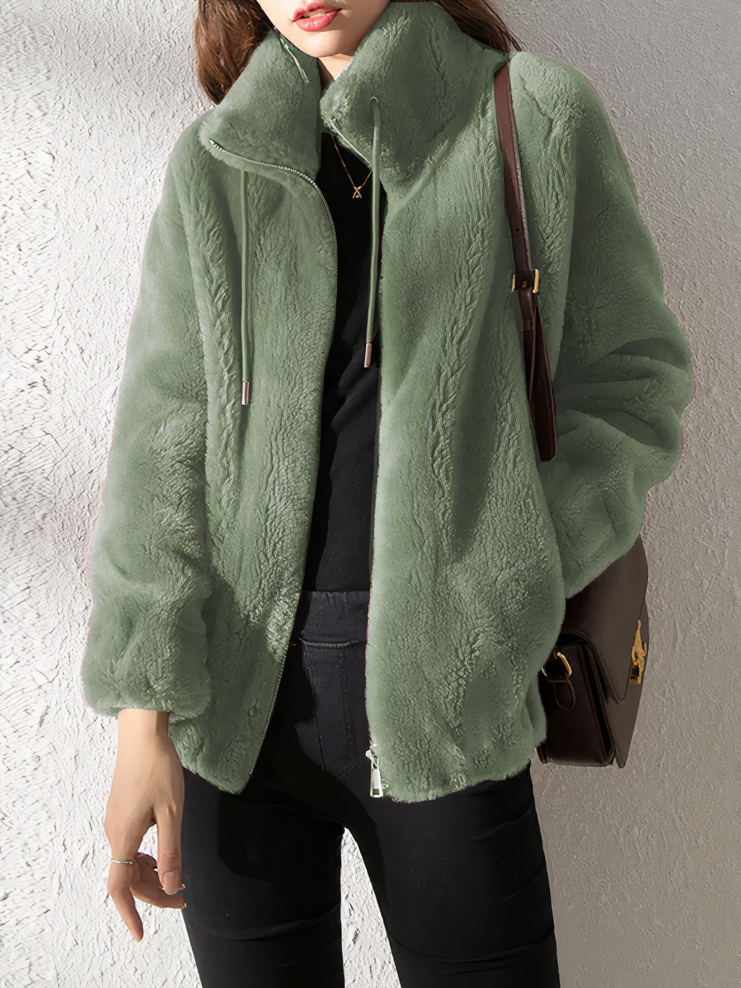 Manteau polaire élégant, surdimensionné et chaud pour femme