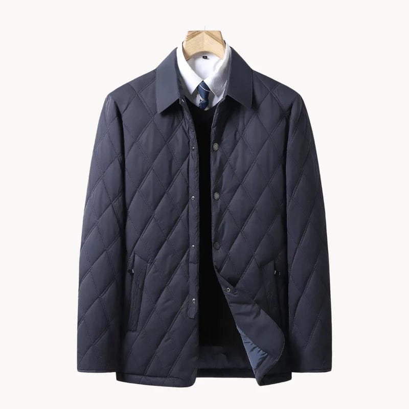 Homme Veste Matelassée - Tissu Tissé - Col Pointu - Longueur Hanches