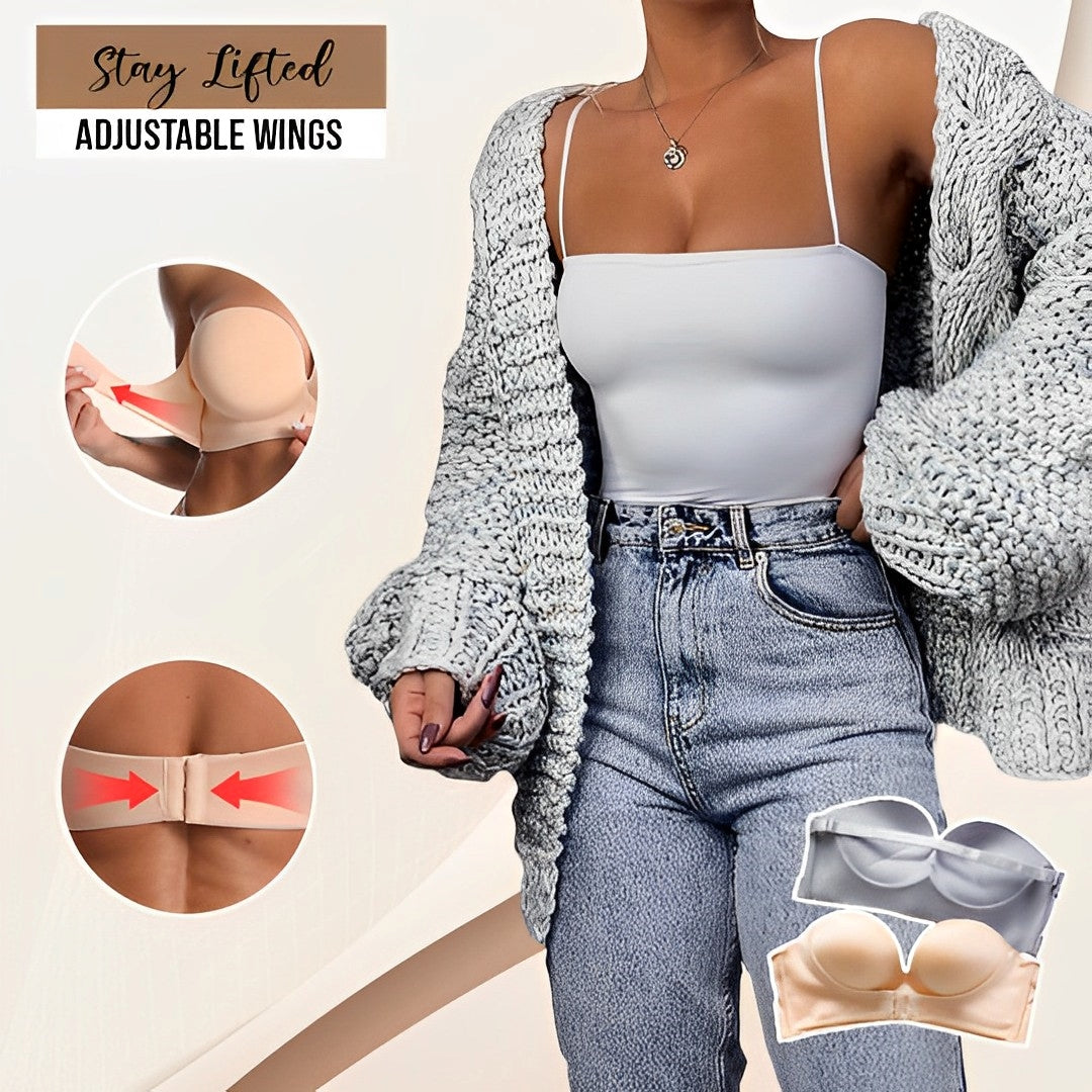 Soutien-gorge push-up femme – Sans bretelles – Sans coutures – Maintien invisible