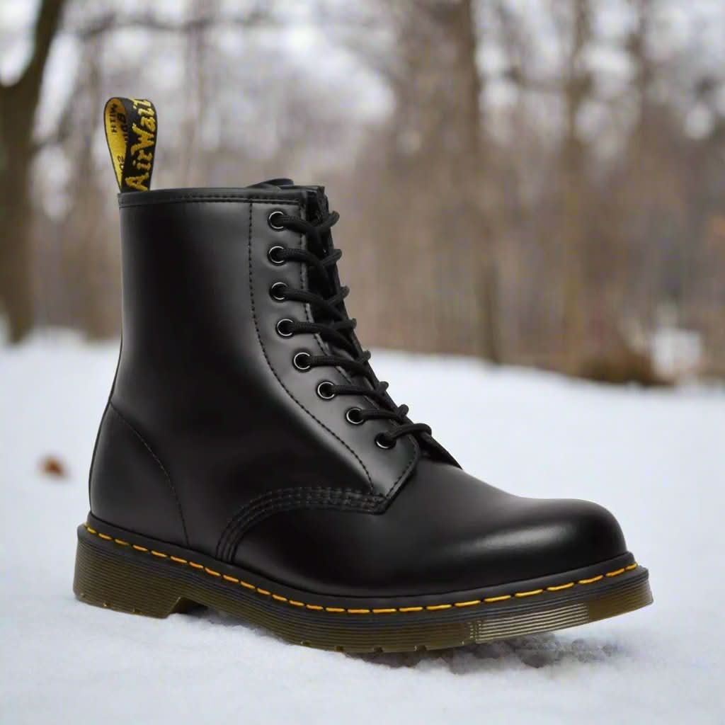 Bottes de Combat en Cuir - Semelle Antidérapante - Lacets Hauts - Confort Durable