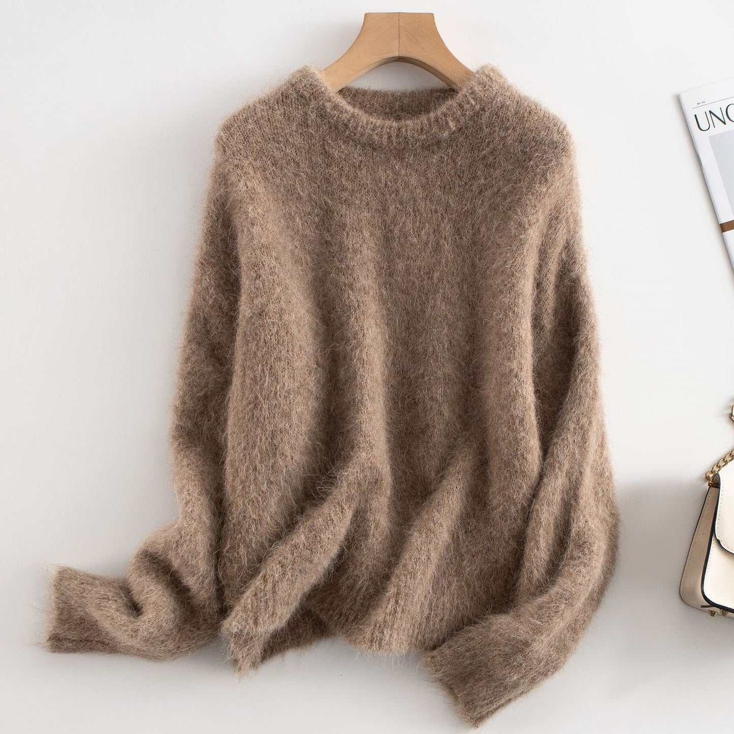 Sweatshirt Femme – Coupe Décontractée – Tissu Effet Laine Douce – Manches Longues
