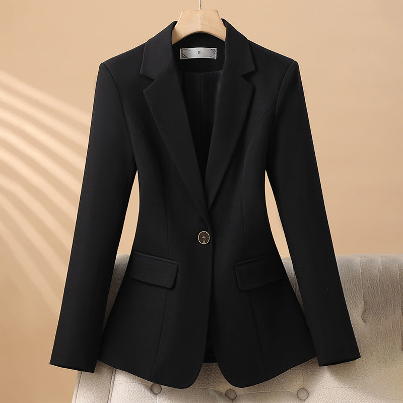 Blazer femme – Coupe structurée – Fermeture un bouton – Revers classiques – Look habillé