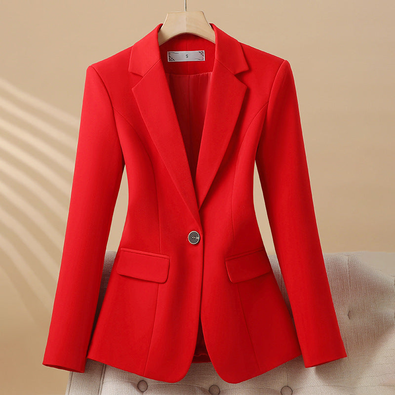 Blazer femme – Coupe structurée – Fermeture un bouton – Revers classiques – Look habillé