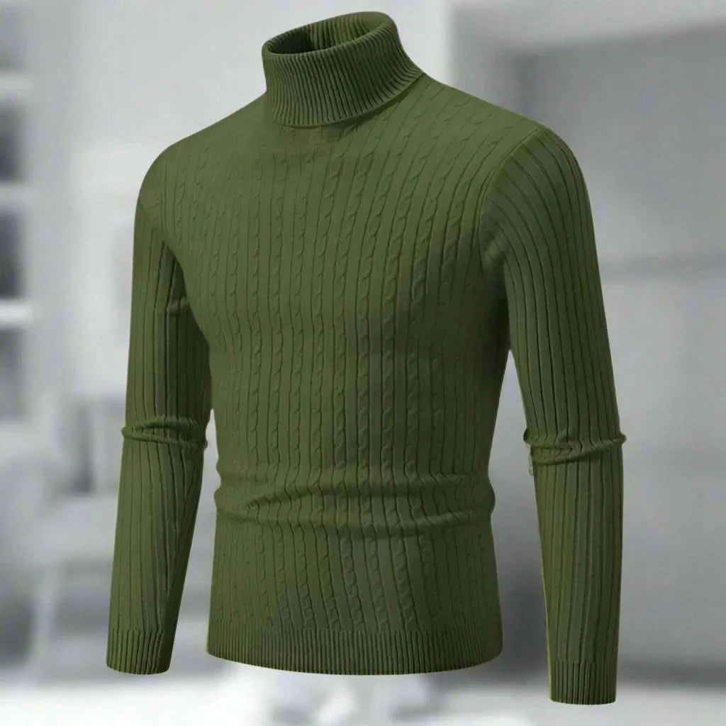 Pull à col roulé, élégant, confortable pour homme
