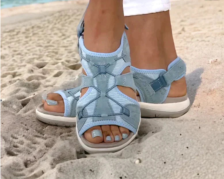 Sandales Femme – Confort Orthopédique – Cuir Souple – Semelle Antidérapante – Ajustables