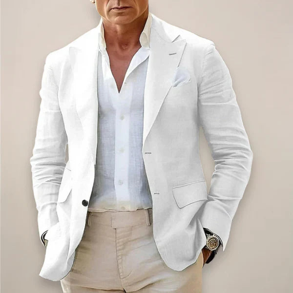 Veste blazer homme – Coupe moderne – Linnen respirant – Épaules structurées