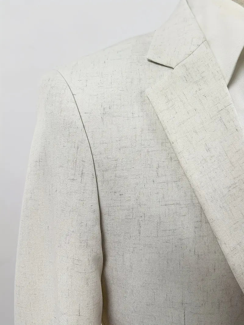Veste homme – Coupe cintrée – Linnen – Revers crantés – Fermeture deux boutons