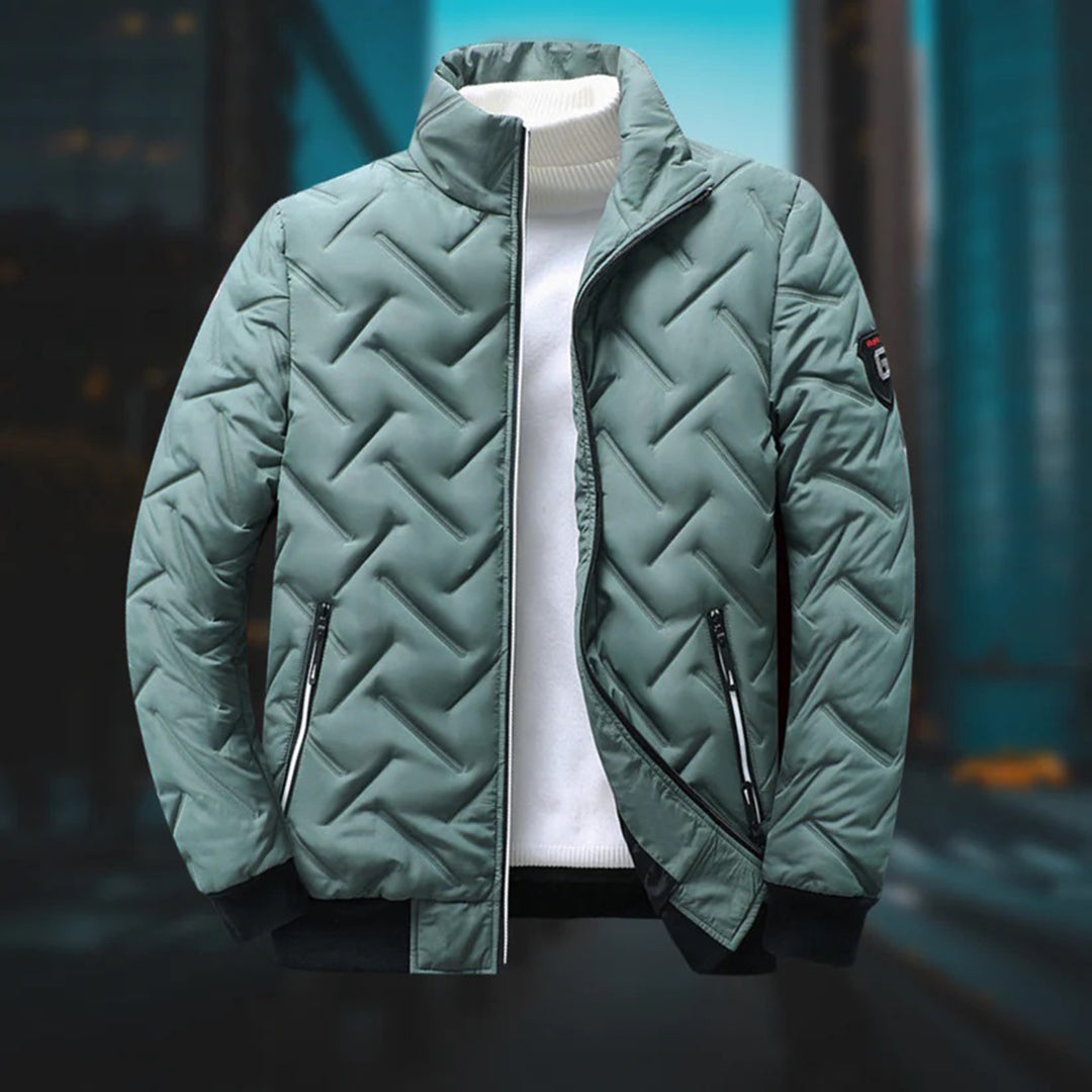 Veste matelassée homme – Coupe standard – Déperlante – Col montant – Poches zippées