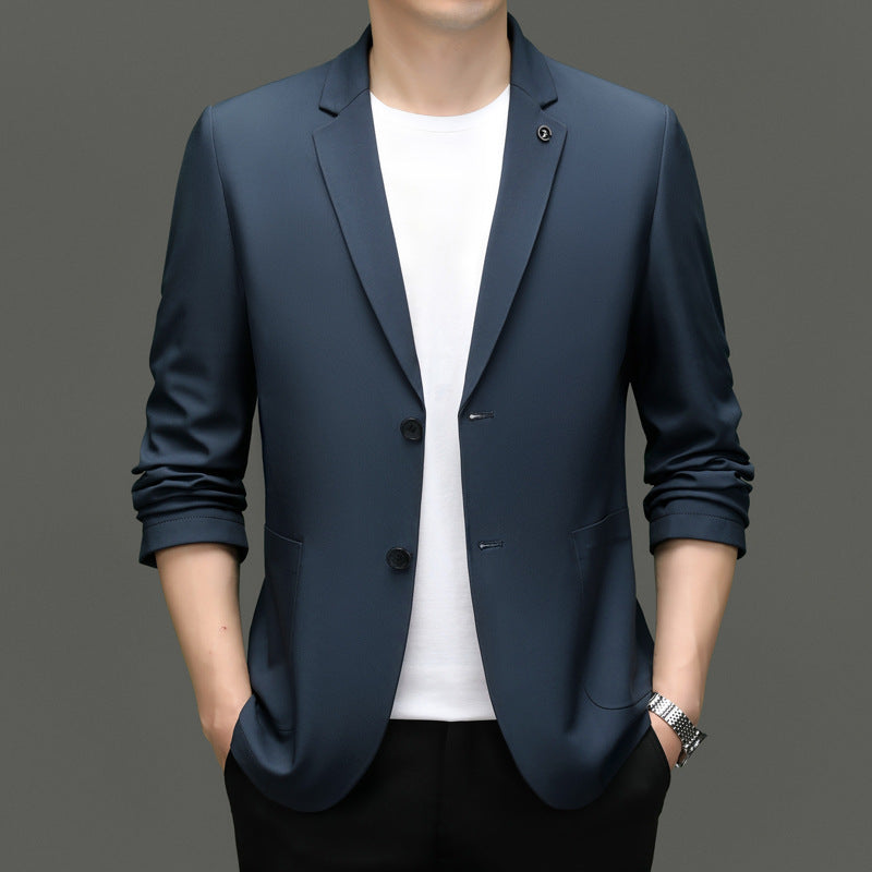 Veste homme – Coupe slim – Tissu léger – Revers cranté – Fermeture 2 boutons