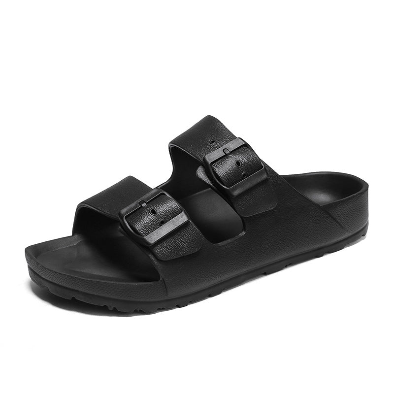 Sandales homme – Bout ouvert – Brides réglables à boucle – Semelle épaisse confort