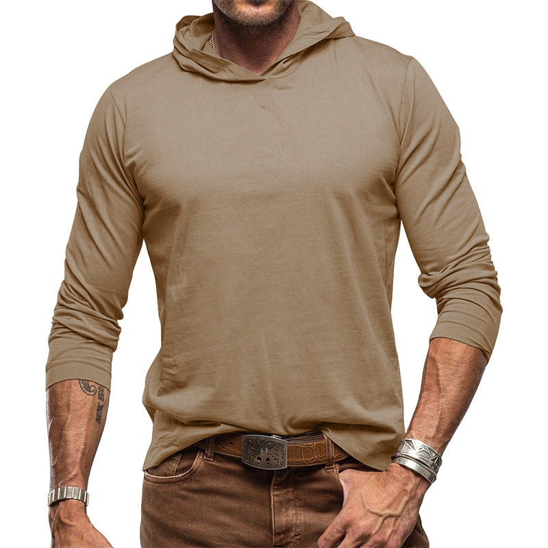 T-shirt à Capuche Homme – Coton – Coupe Décontractée – Manches Longues Casual