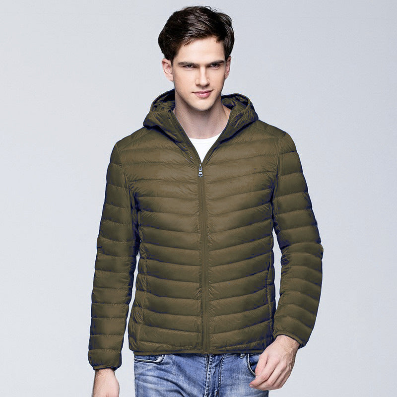 Veste matelassée homme – Coupe slim – Légère – Respirante – Col montant zip