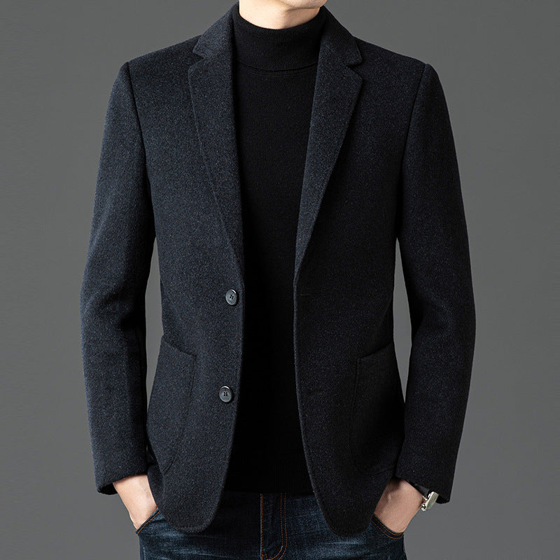Blazer homme – Coupe cintrée – Laine – Revers cranté – Fermeture deux boutons
