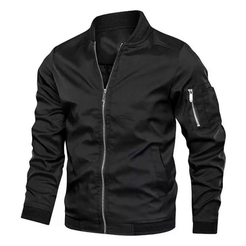 Blouson homme – Coupe décontractée – Tissu léger – Poches zippées sécurisées