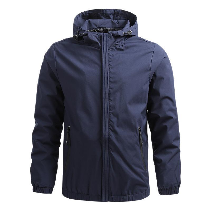 Veste à capuche homme – Coupe régulière – Imperméable – Fermeture zippée – Poches sécurisées