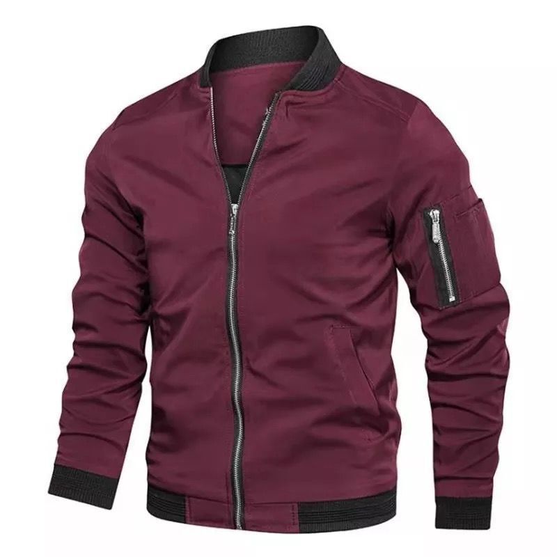 Blouson homme – Coupe décontractée – Tissu léger – Poches zippées sécurisées