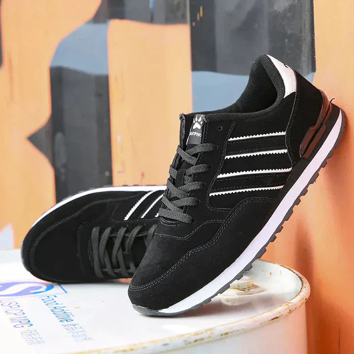 Baskets Basses Homme - Suède & Synthétique - Style Sport Casual - Lacets Ajustables