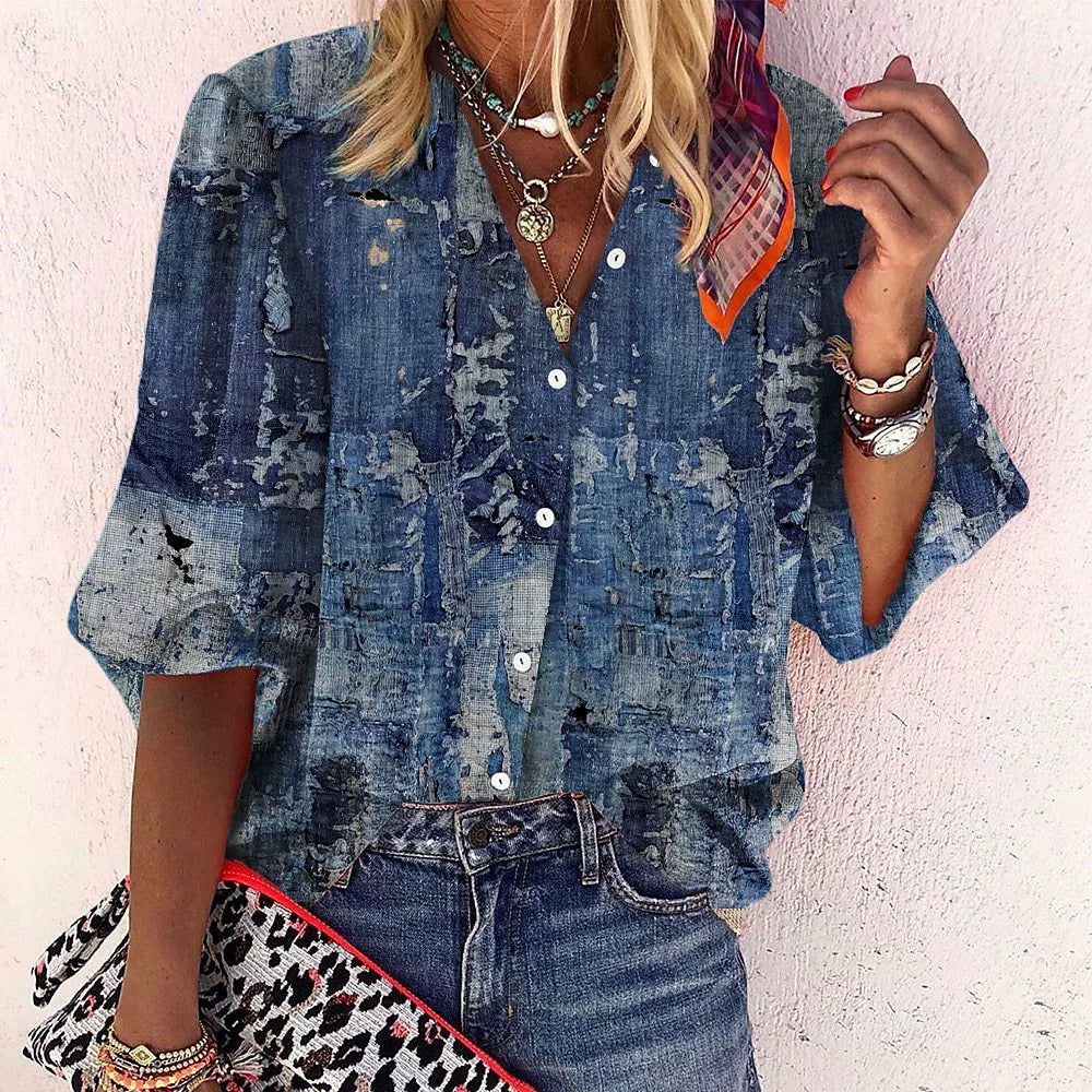 Bianca - Magnifique chemisier à manches courtes